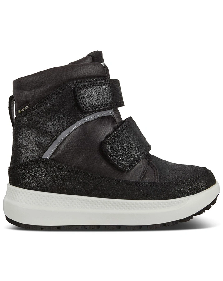 Leder-Klettstiefel SOLICE K MID-CUT gefüttert in black