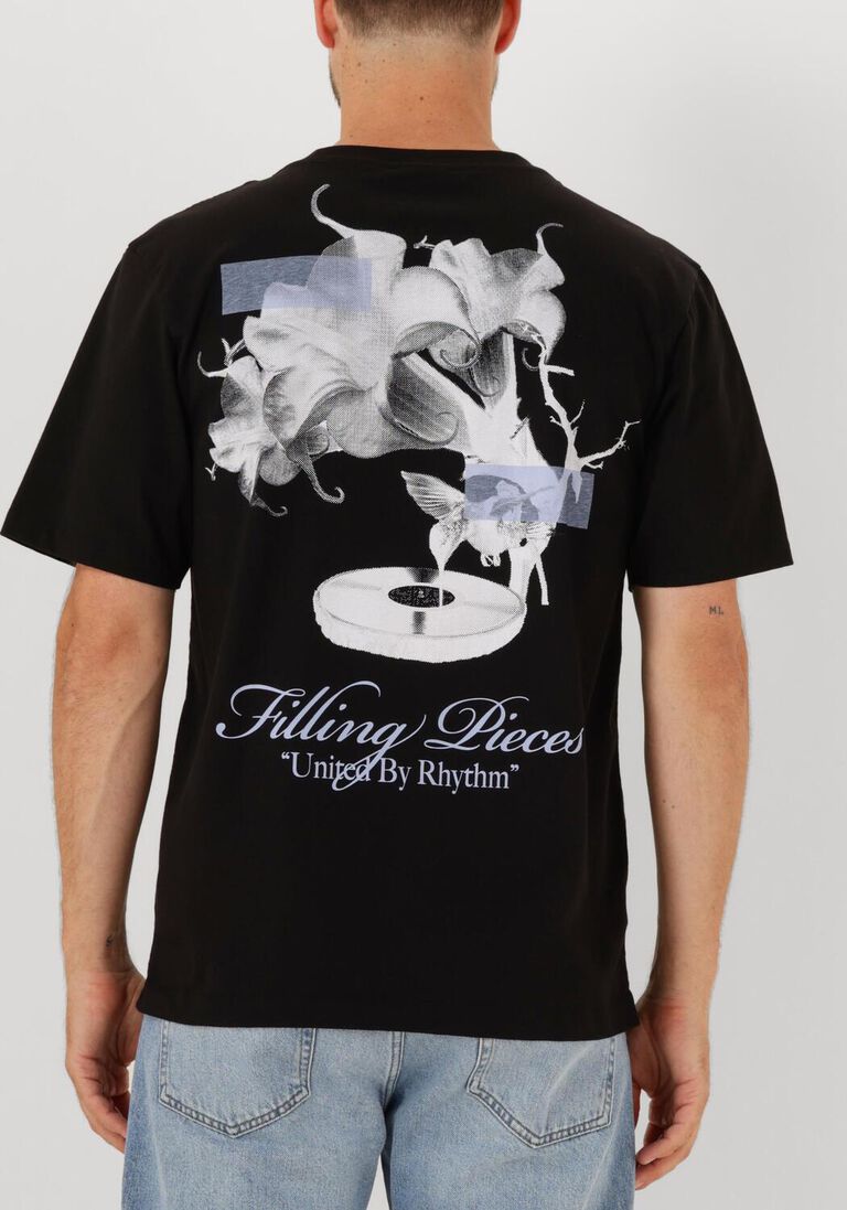 zwarte filling pieces t-shirt t-shirt grammophone