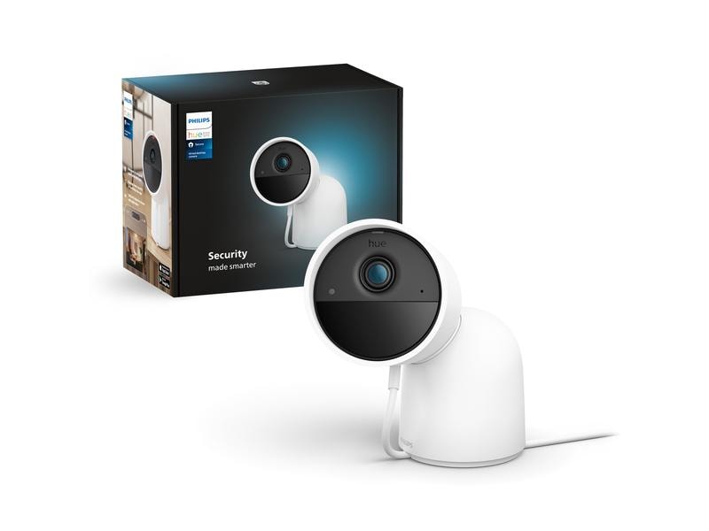 Philips Hue Secure kabelgebundene Kamera mit Standfuss Weis Netzwerkkameras: intelligentes Zuhause, intelligentere Sicherheit