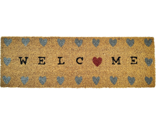 Kokosmat Welkom Harten 25x75 cm