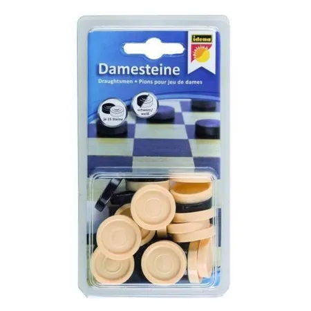 Idena Damesteine aus Kunststoff, 30 Stück