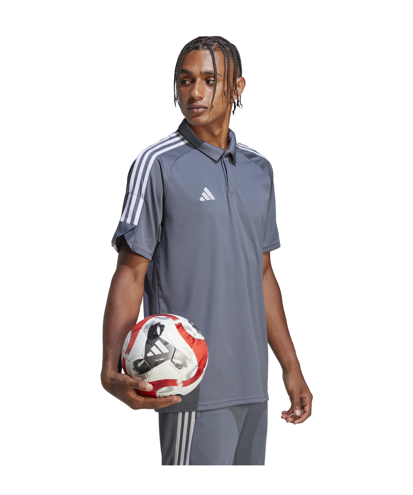 adidas Tiro 23 Poloshirt Grau