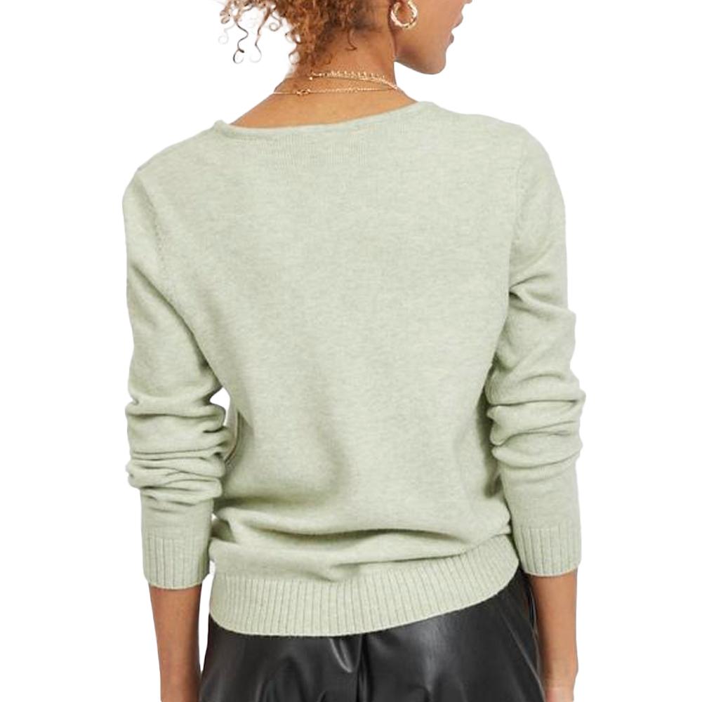 Vila Pull Col V Vert Clair Femme Vila 69