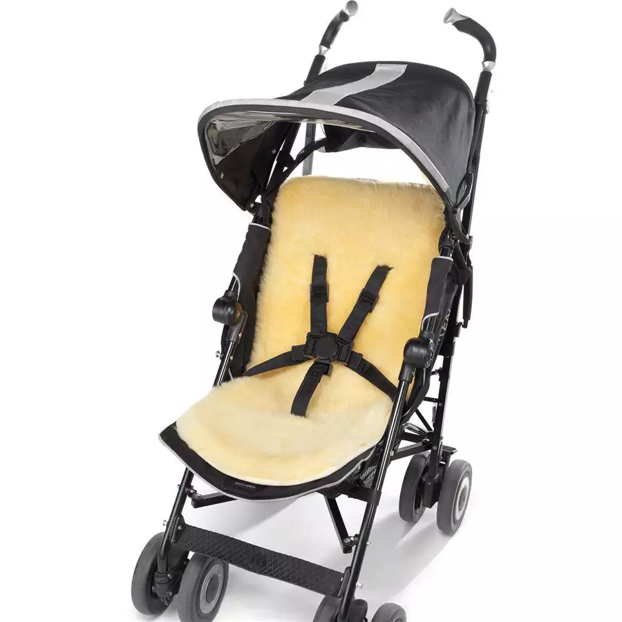 Hofbrucker Lammfelleinlage - Kinderwagen und Buggy - Made in Germany natur