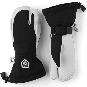 Hestra Heli Ski 3-Fingerhandschuhe Black - Offwhite Damen