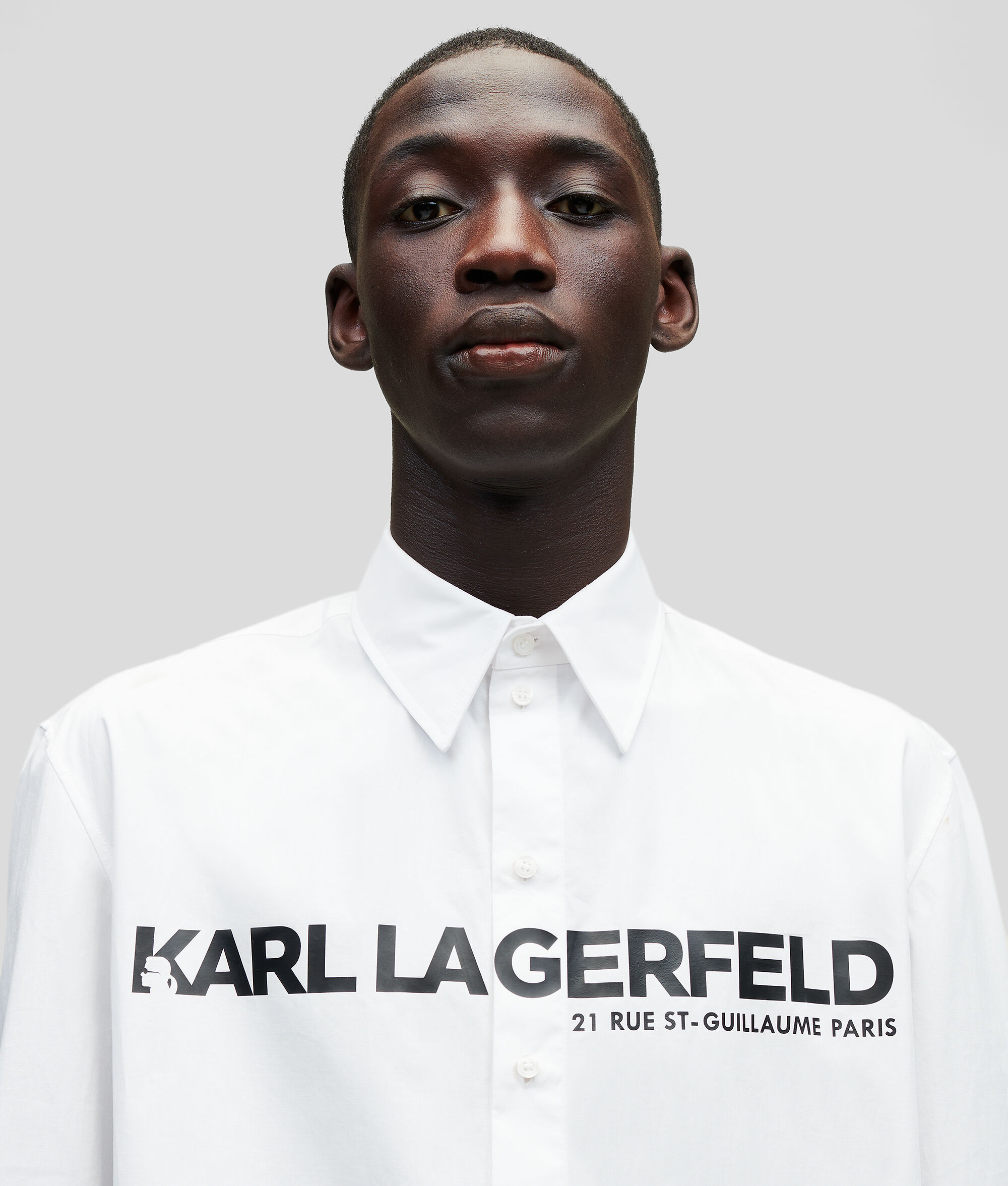 CHEMISE EN POPELINE À LOGO KARL