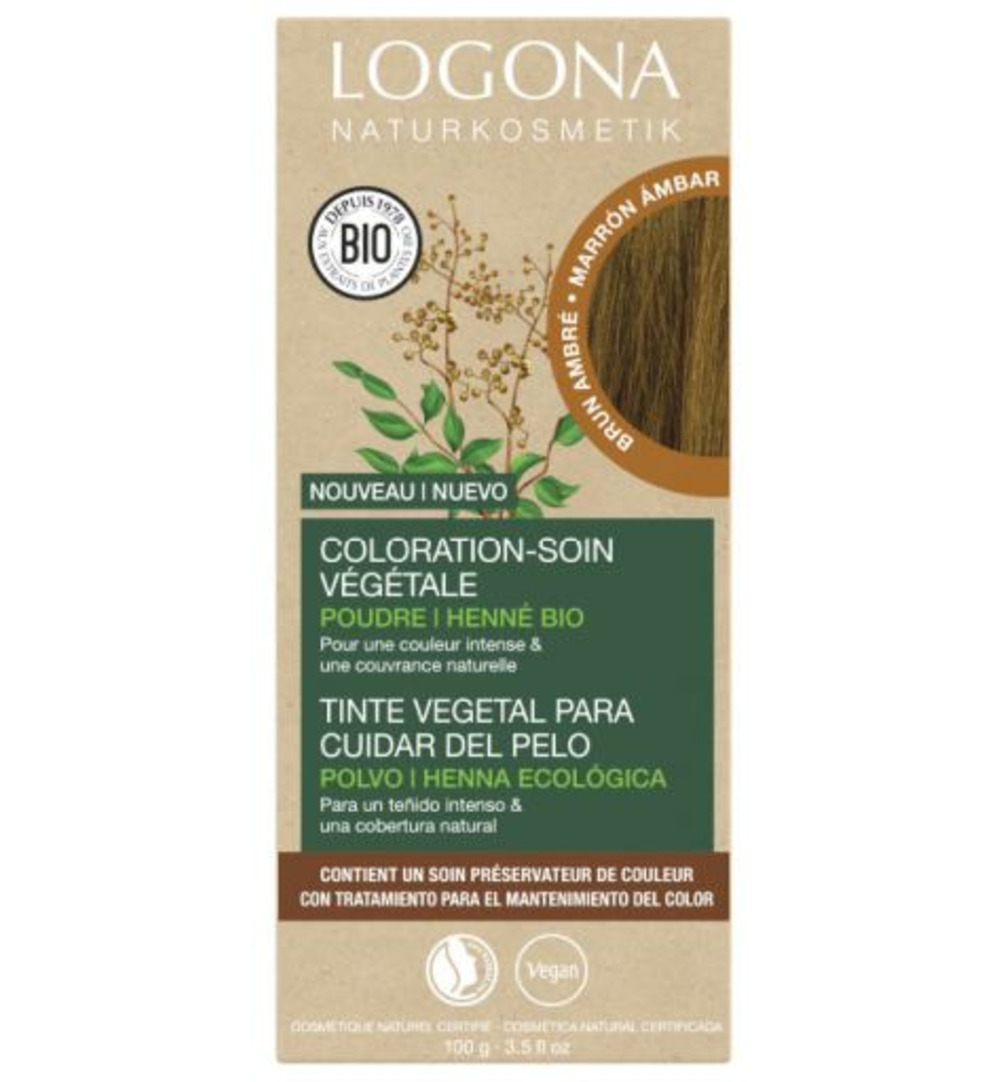 Logona Haarkleur amber bruin (100 gr)