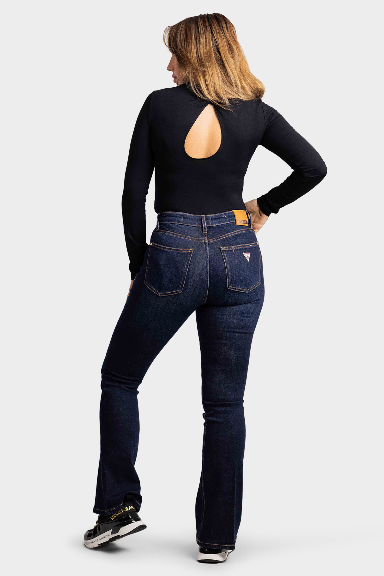 Guess Sexy Flare Jeans Dames Donkerblauw