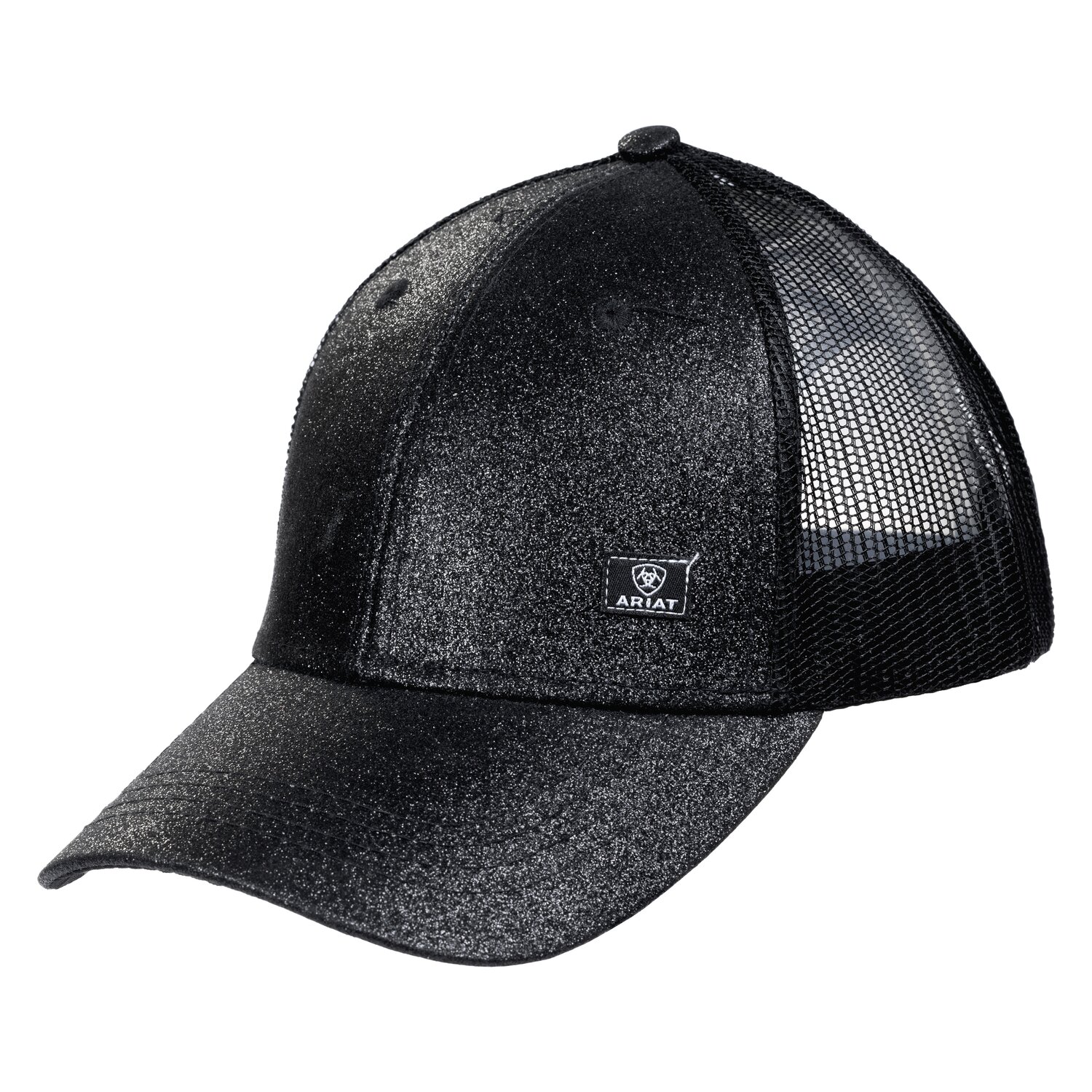ARIAT Messy Bun Glitter Cap - black - one size