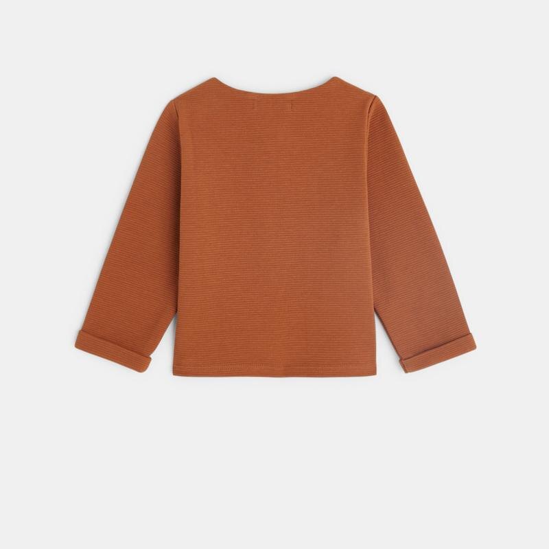 Gilet coton marron bébé fille Marron