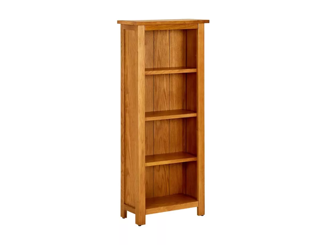 Bibliothèque à 4 niveaux 45x22x110 cm Bois de chêne massif