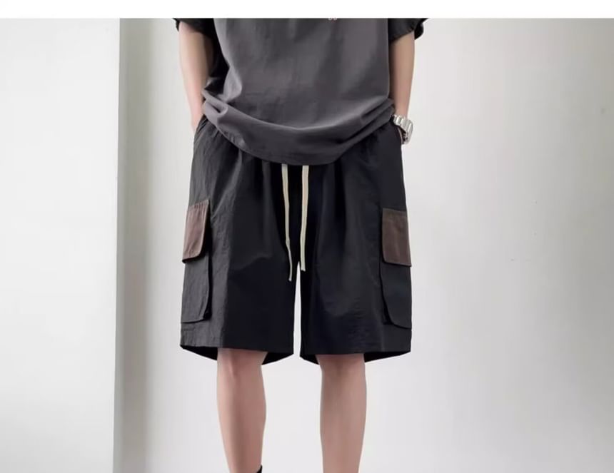 DuckleBeam - Mid Rise Plain Cargo Shorts