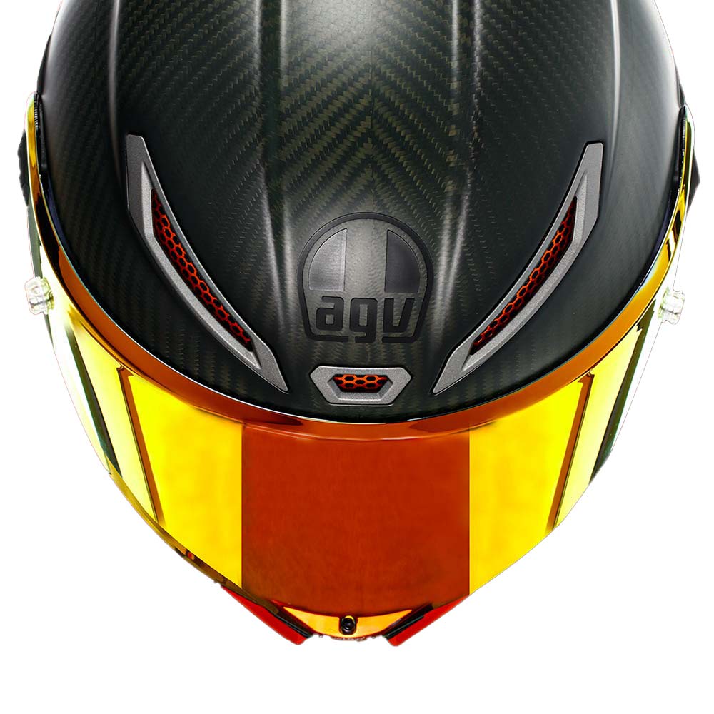 AGV - Casque Pista GP RR Electrum Carbone / Rouge