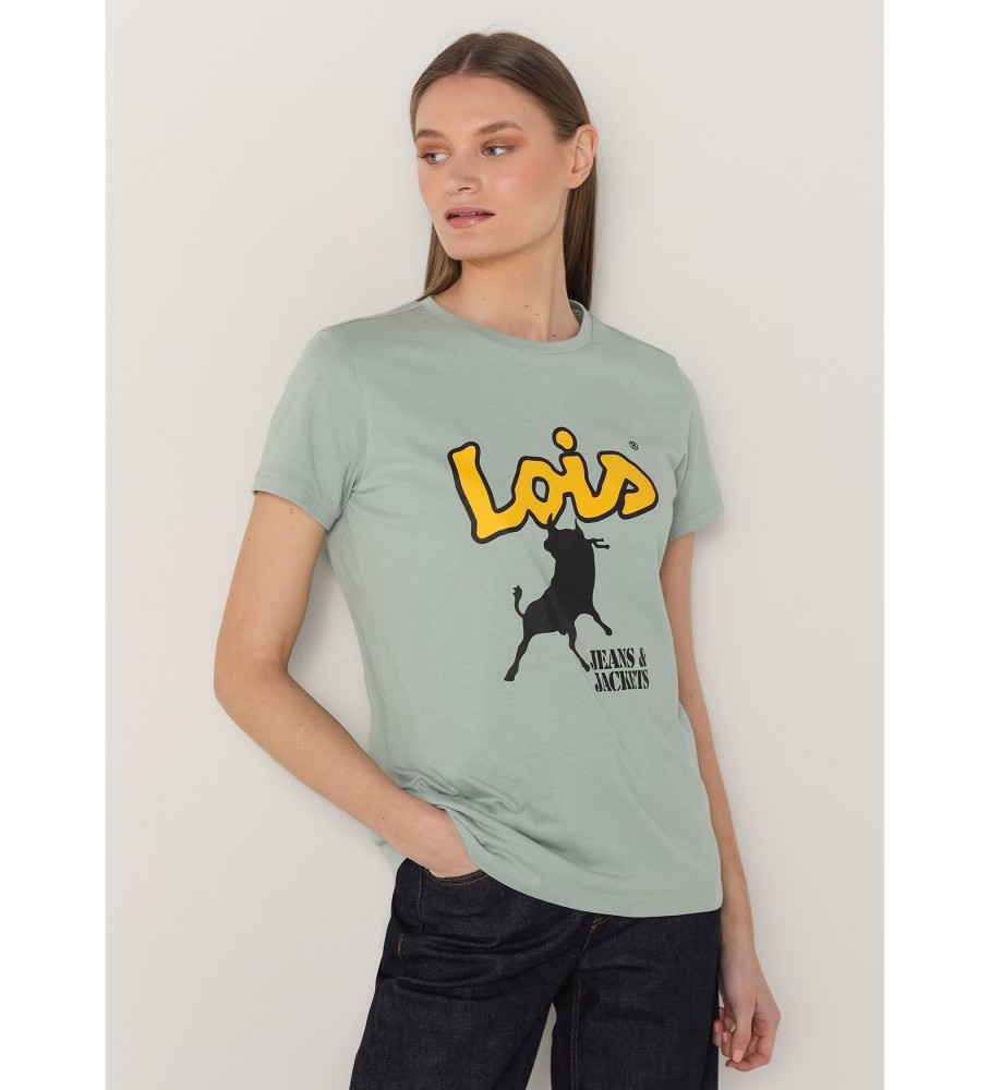Camiseta de manga curta com estampa Lois Green