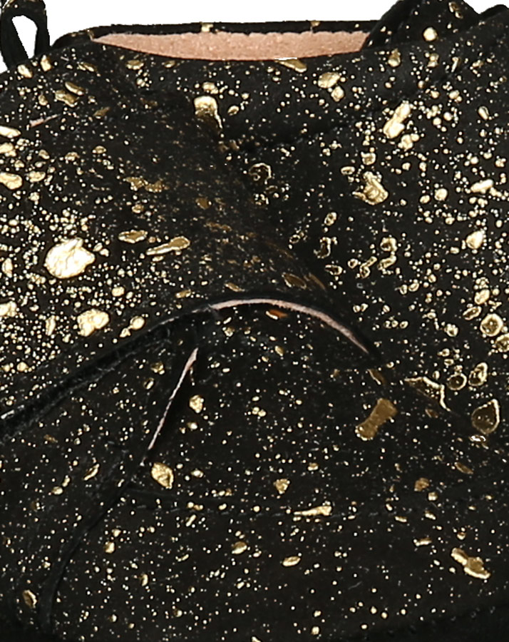 Klett-Hausschuhe BLACK GLITTER in schwarz