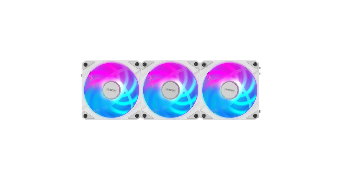 GIGABYTEAORUS EZ CHAIN FAN 120 RGB case fans  (Zwart, 3 stuks, 120 x 120 x 25 mm)
