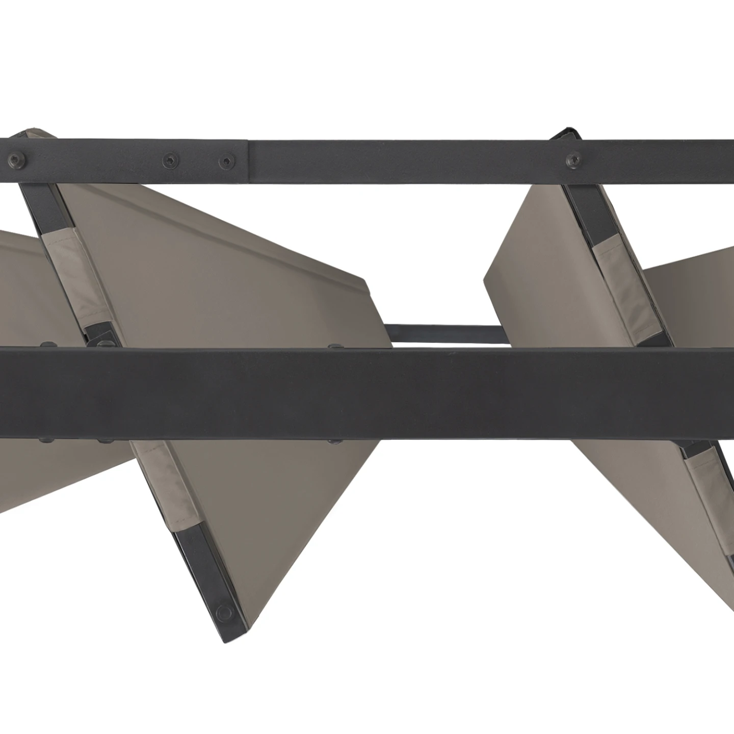 Pergola édition luxe lames orientables 3x4 M et 4 stores taupe