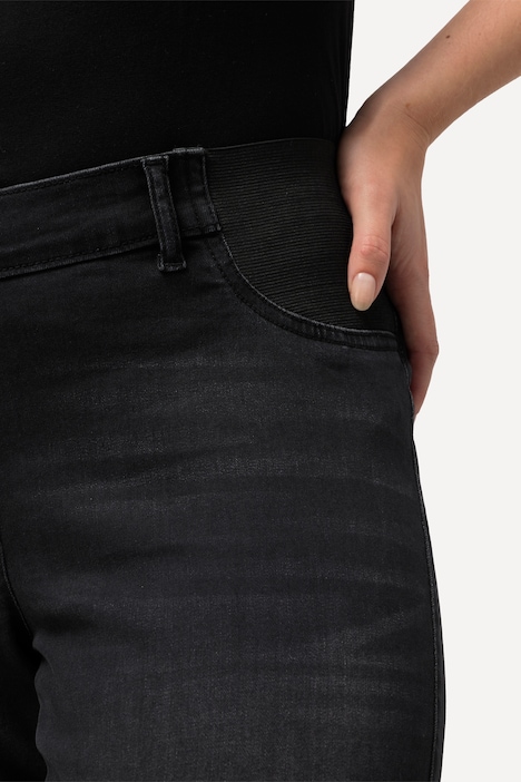 Capri-Jeans Sienna, schmales Bein, Elastikbund, Stretch