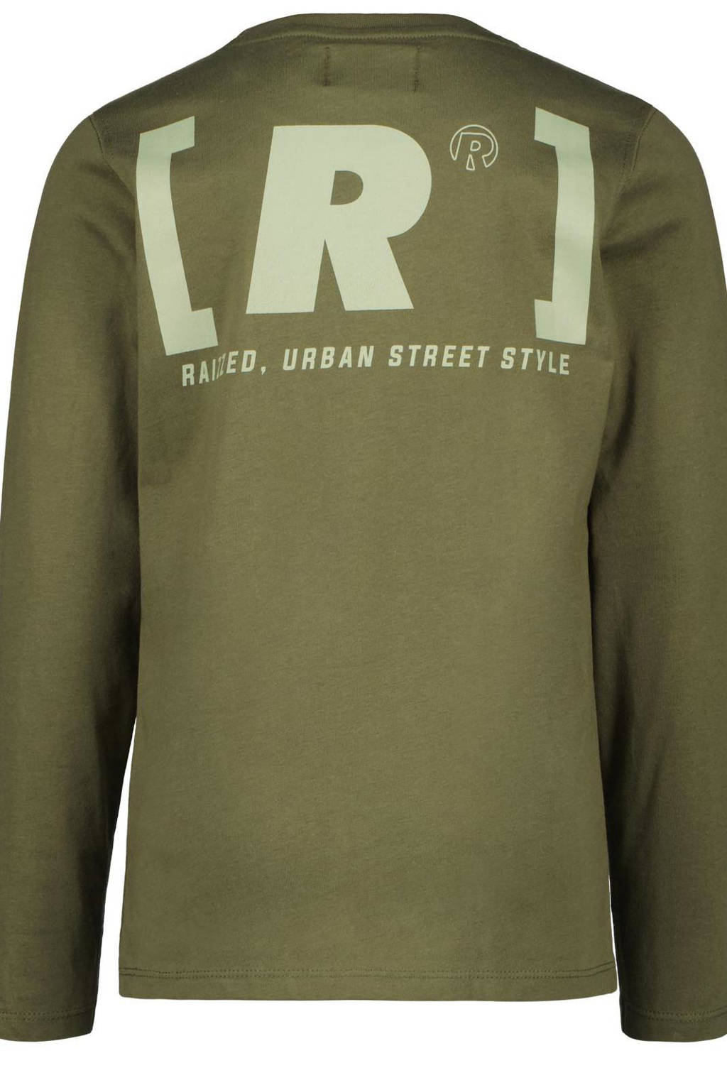 Raizzed longsleeve met printopdruk groen