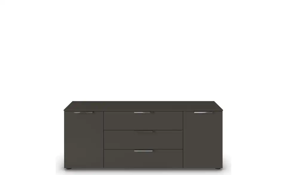 Sideboard Graphit Graphit Front: Dekor, Oberboden: Dekor verchromt
