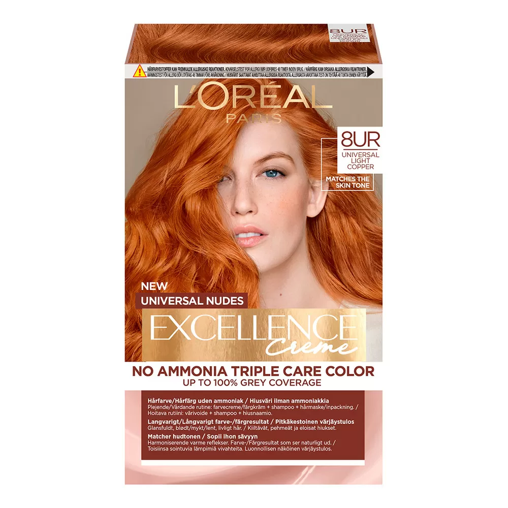 L'Oréal Paris Excellence Universal Nudes Universal Light Copper 8UC - 1 stk.