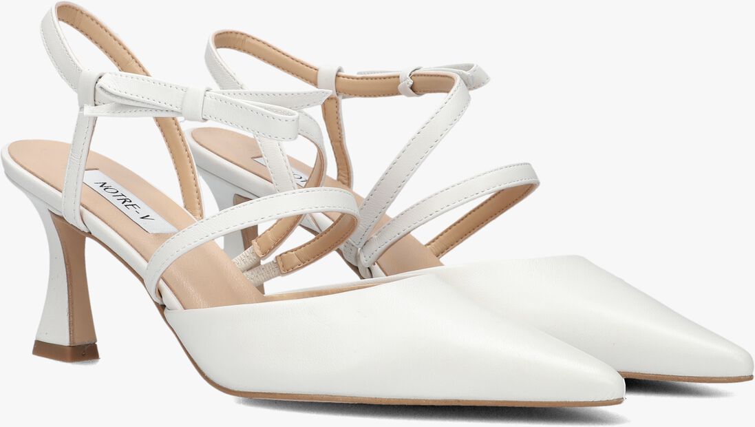 witte notre-v sandalen met hak 2722