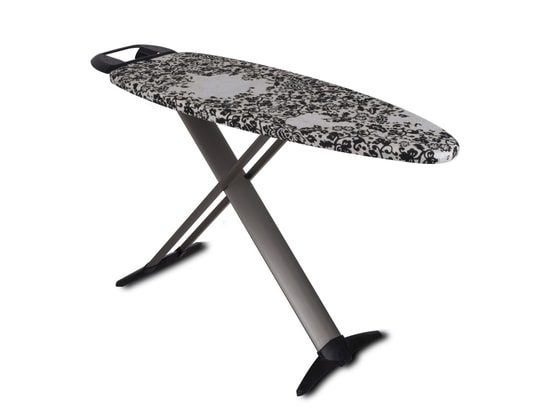 KITCHEN MOVE - Table à repasser tiffany noir aluminium 130x47cm