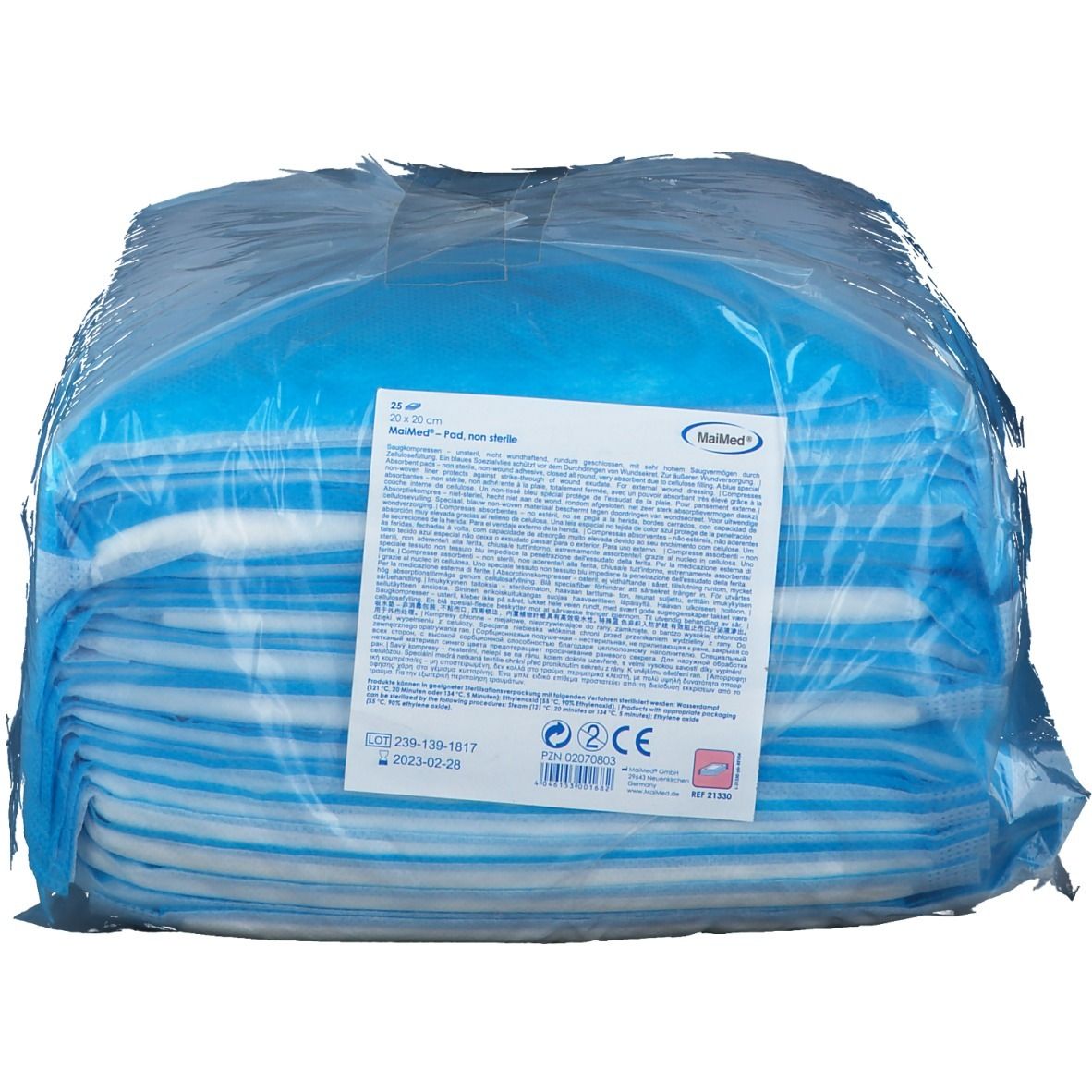 MaiMed® - Pad Saugkompressen 20 x 20 cm unsteril