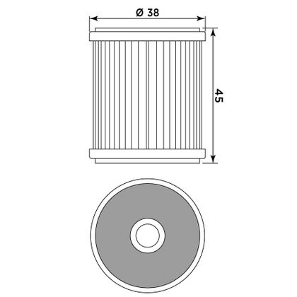 Filtre à huile Meiwa 268142 Type origine