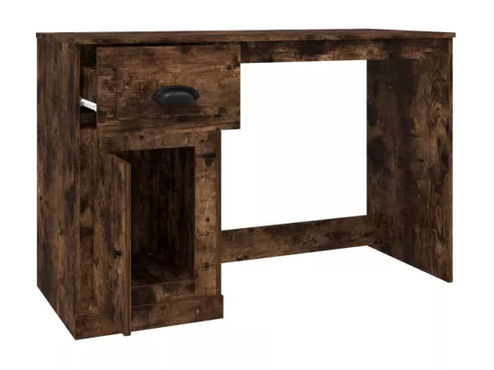 Bureau avec tiroir chêne fumé 115x50x75 cm bois d'ingénierie