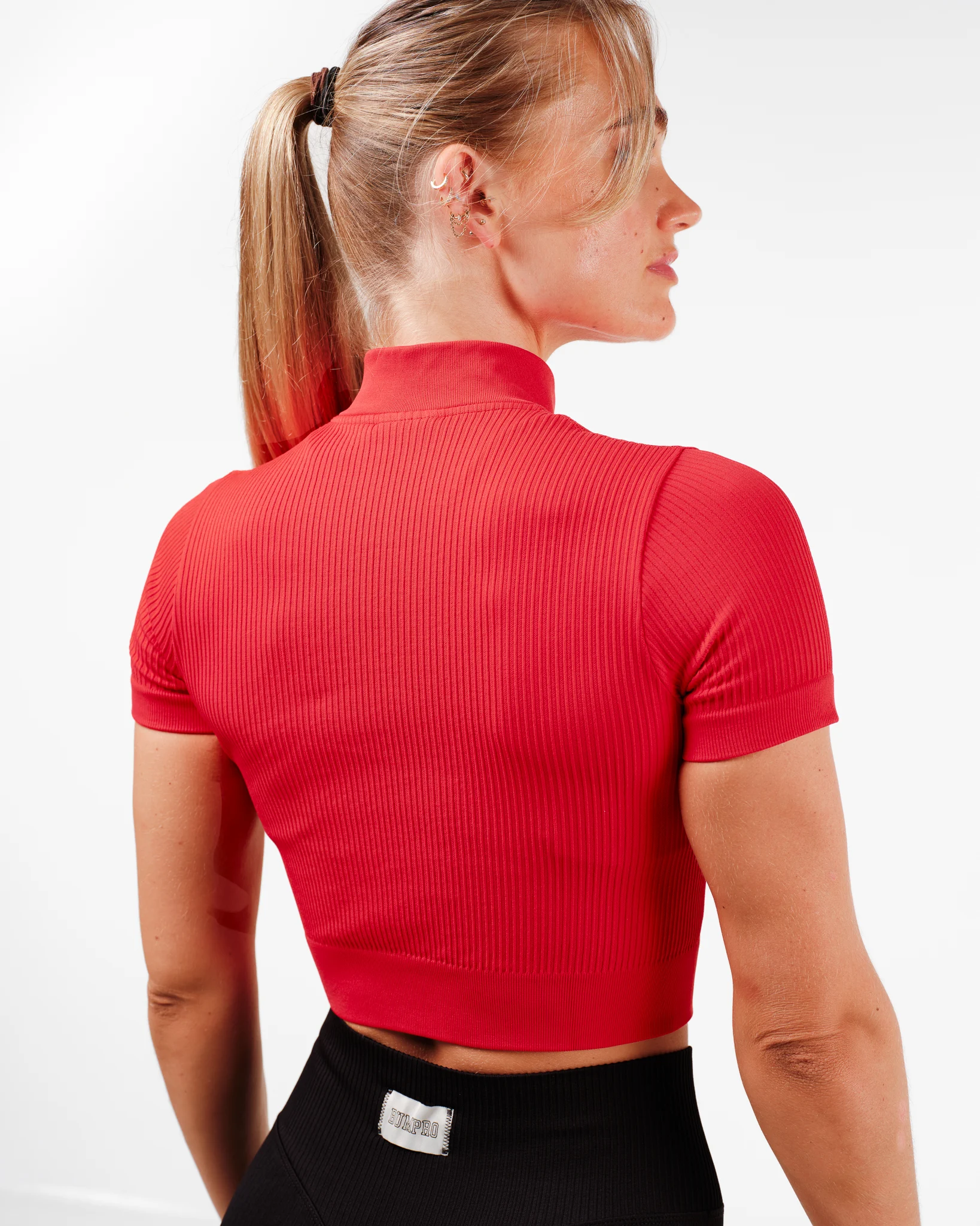 Bumpro Perfect Wide Rib Zip Tee Red Love