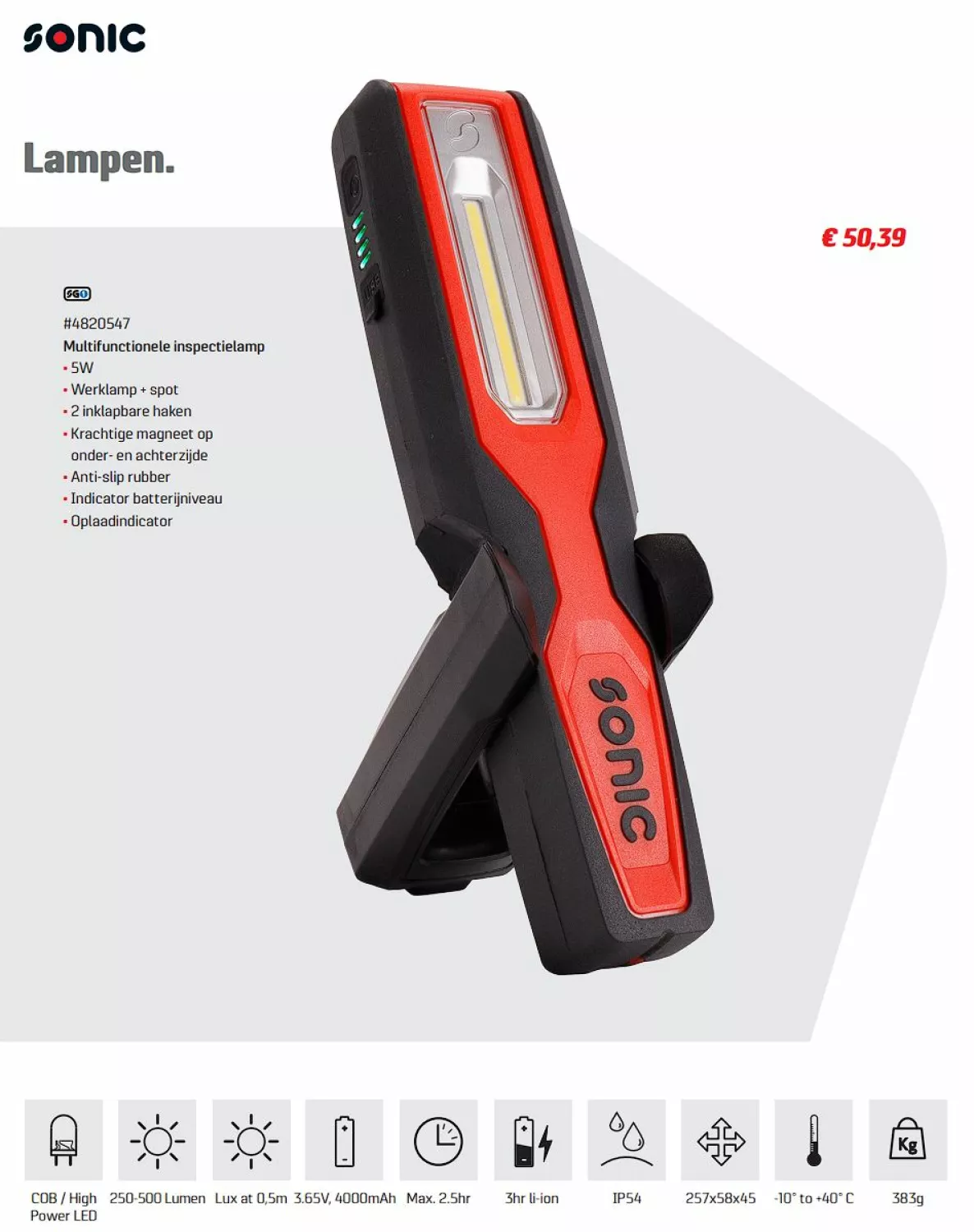 Sonic 4820547 Multifunctionele inspectielamp