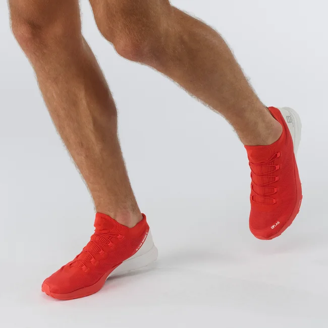 S/LAB SENSE 8  Trailrunning-Schuhe Unisex RacingRed/White/White