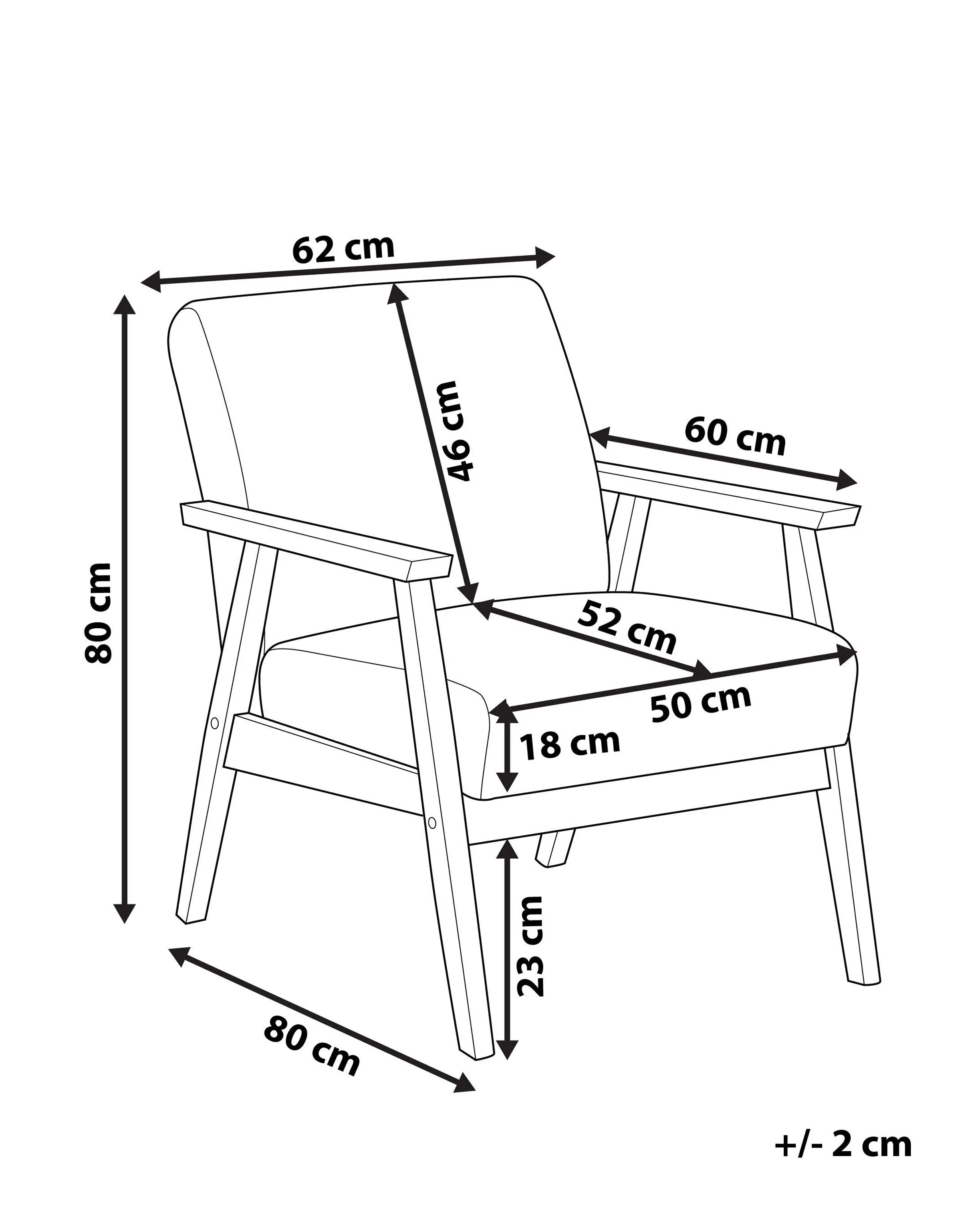 Fauteuil ASNES Stof Lichtgrijs