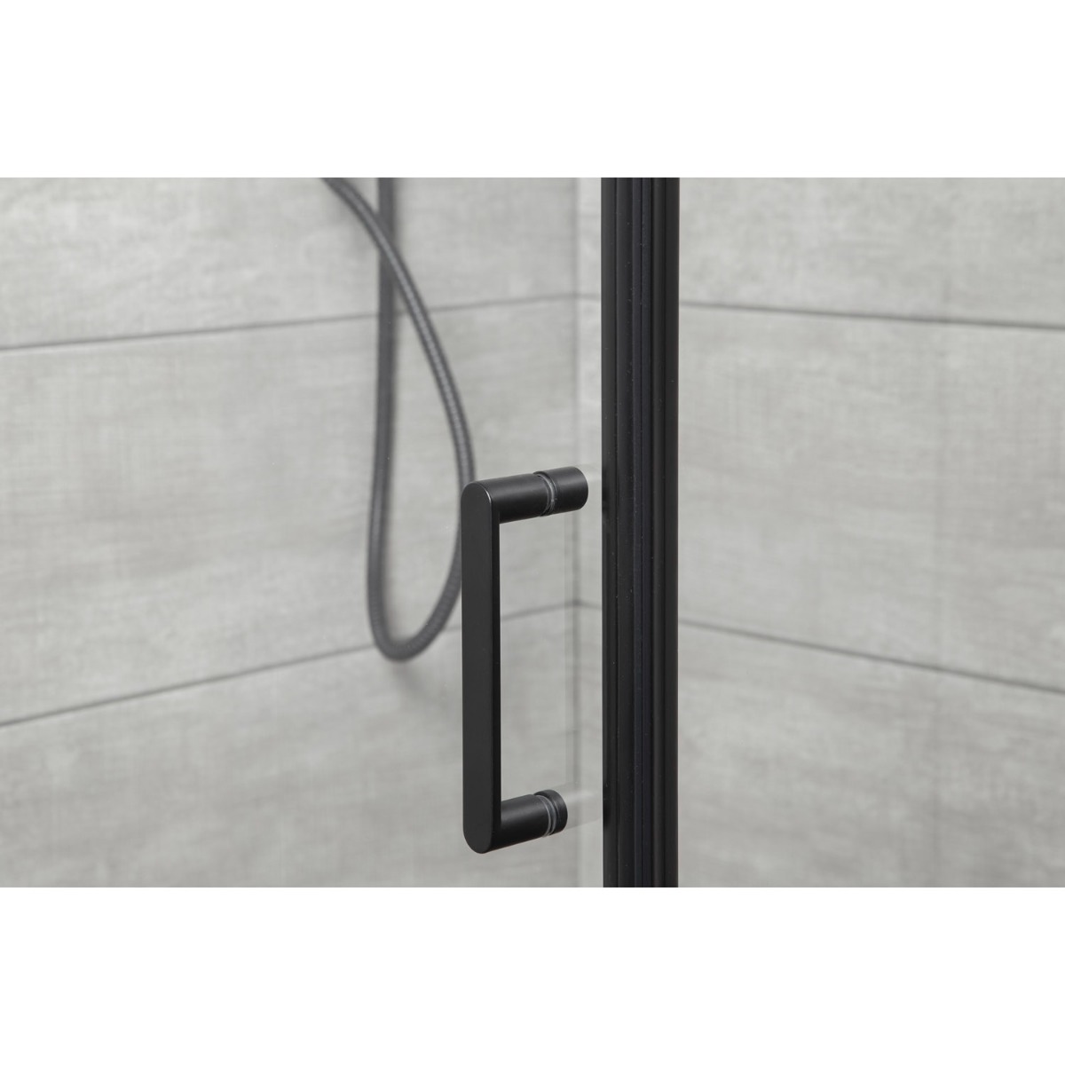 Kerra Hera douchecabine zonder douchebak 80x80cm zwart