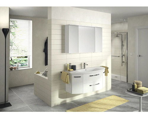 Jungborn wastafelmeubel VENTITRE BxHxD 116,3 x 49,2 x 46 cm Frontkleur wit hoogglans