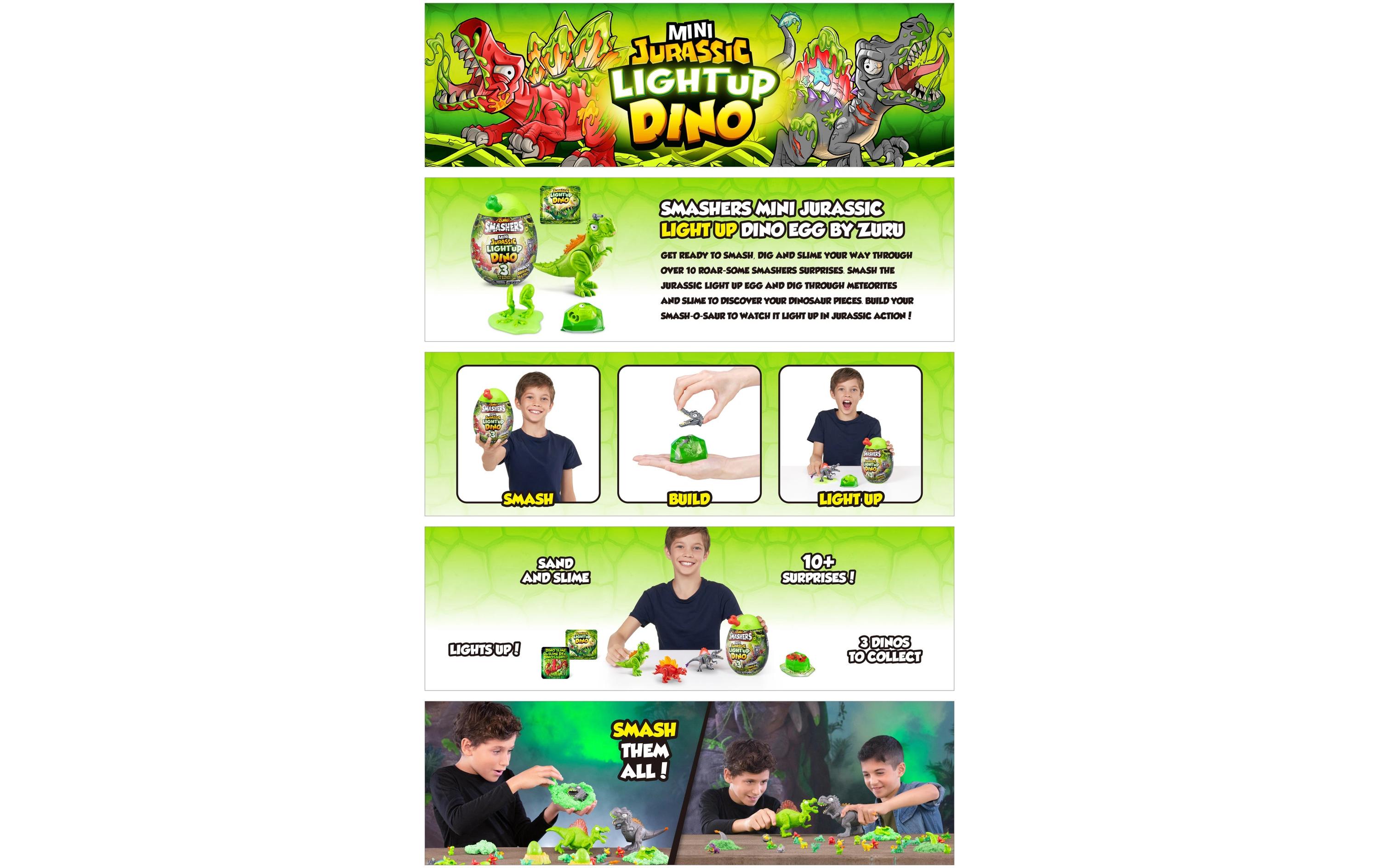 Sammelfigur Mini Jurassic Light-Up Dino assortiertSpielzeugfigur