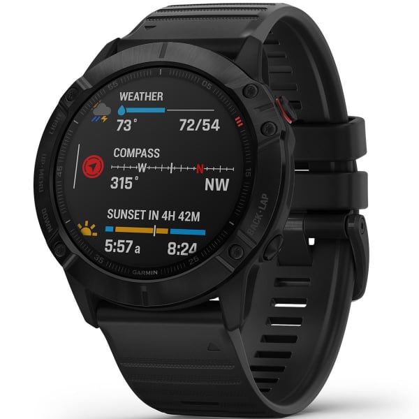 Montre cardio GPS GARMIN FENIX 6X PRO BAND BLACK W/BLACK