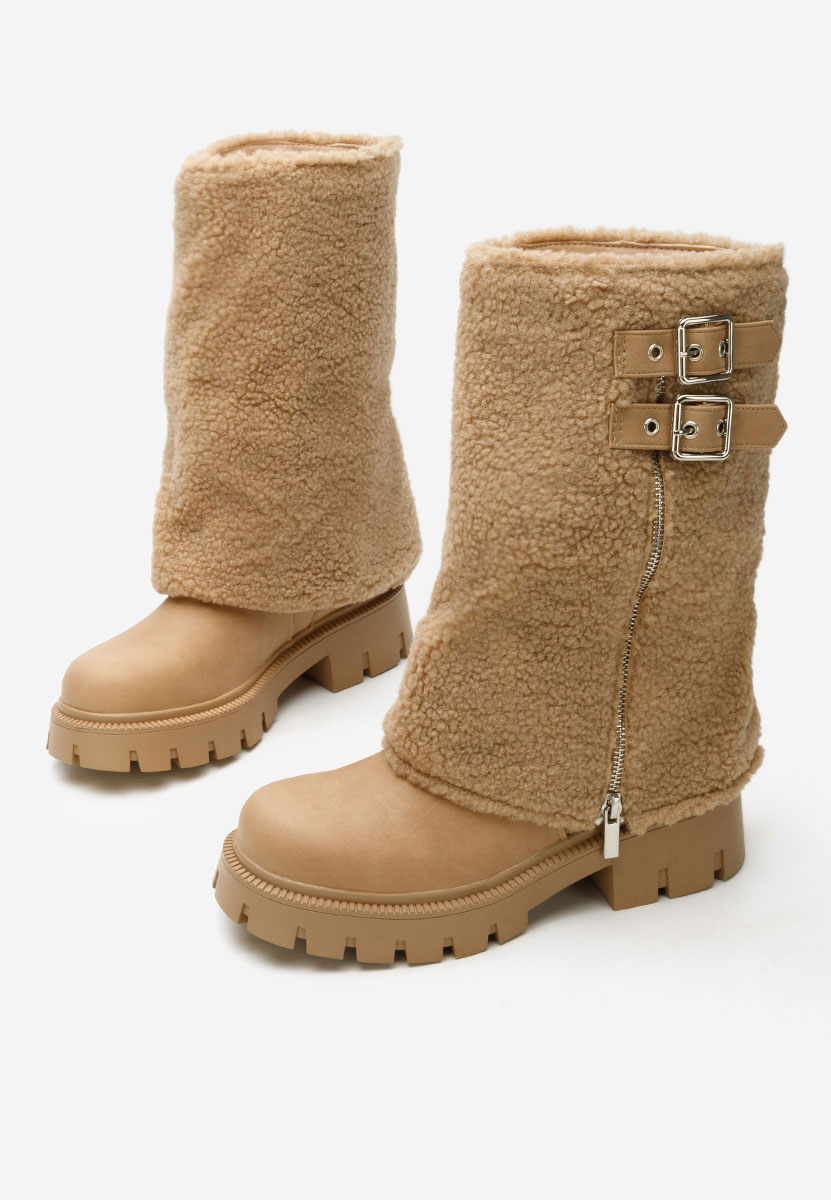 Bottes plates femme kaki Morina