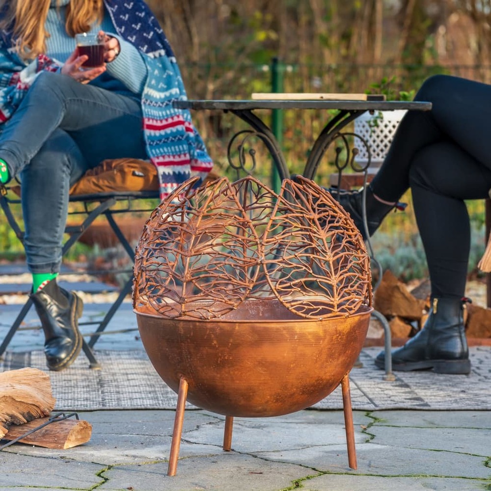 Cheminée de jardin fait à la main narfi rouille acier