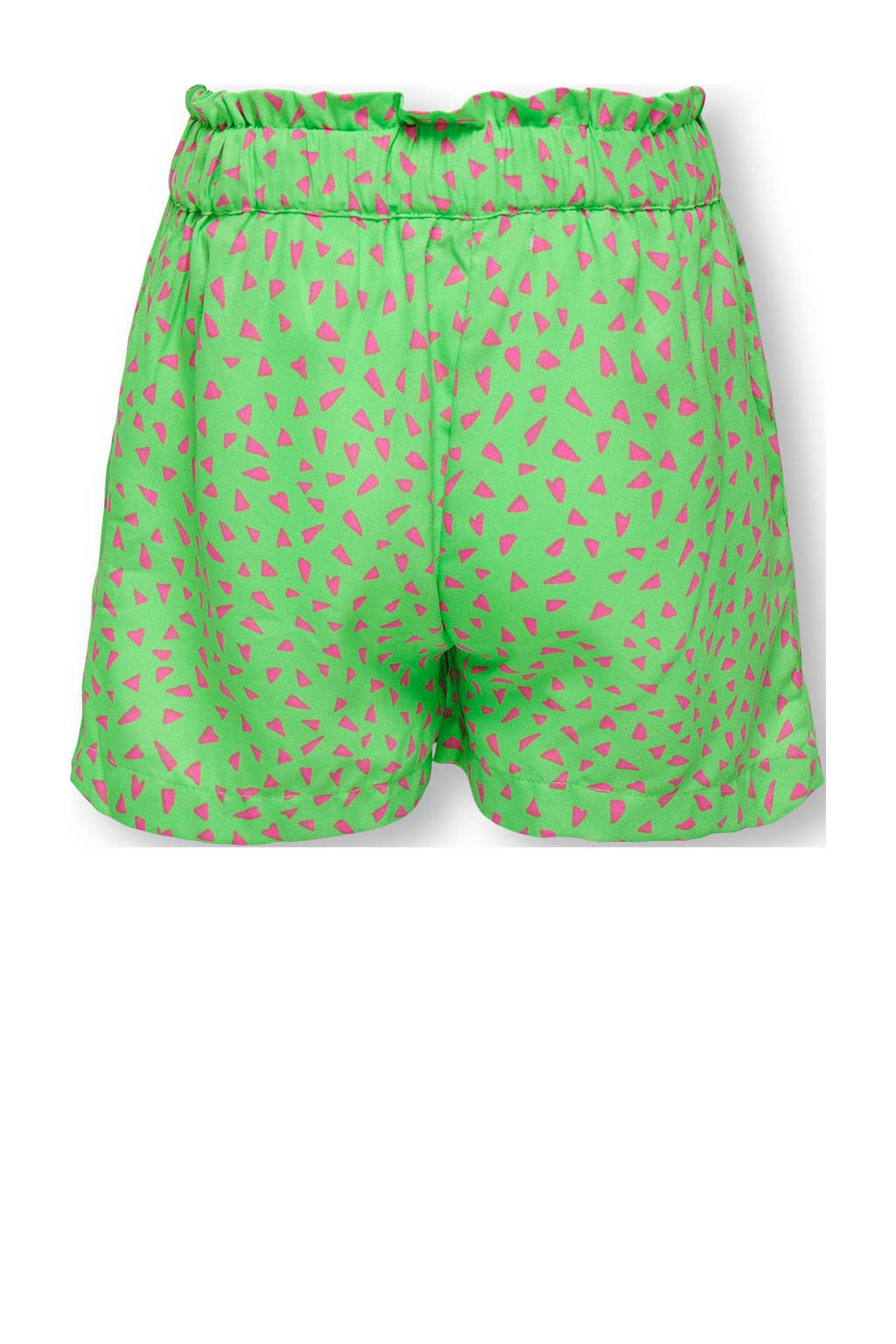 ONLY short KOGLINO met all over print groen/roze