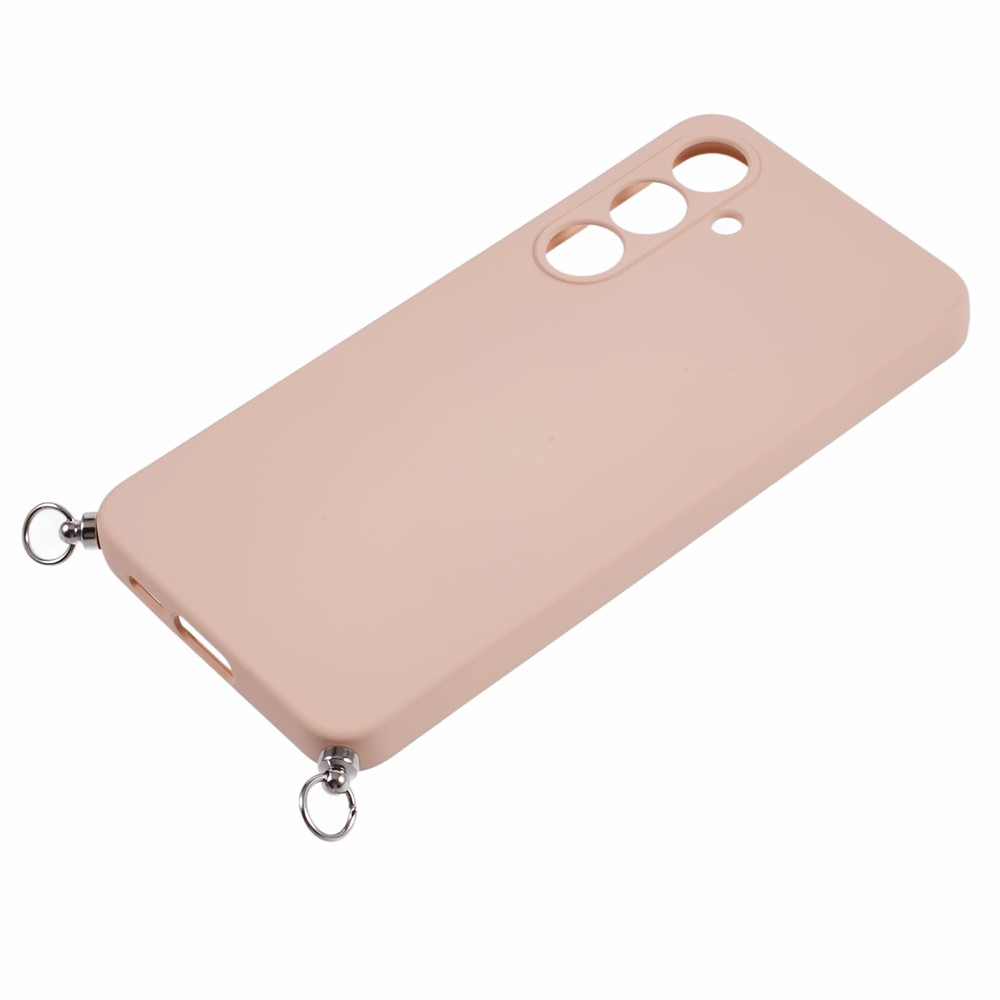 Samsung Galaxy S25 FE Necklace Gummi Case Hülle   Handykette (70cm) - Rosa