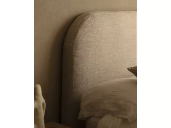 Tête de lit déhoussable en lin beige 160x110cm - MIA - DECOWOOD