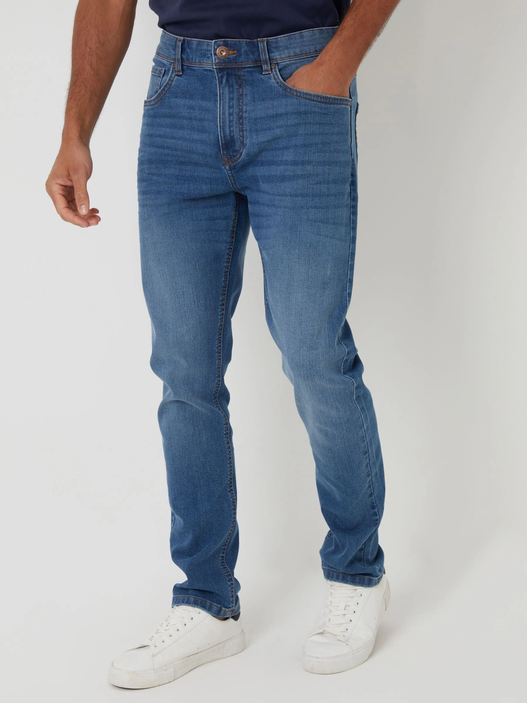 Light wash - Threadbare - Slim-fit jeans met stretch