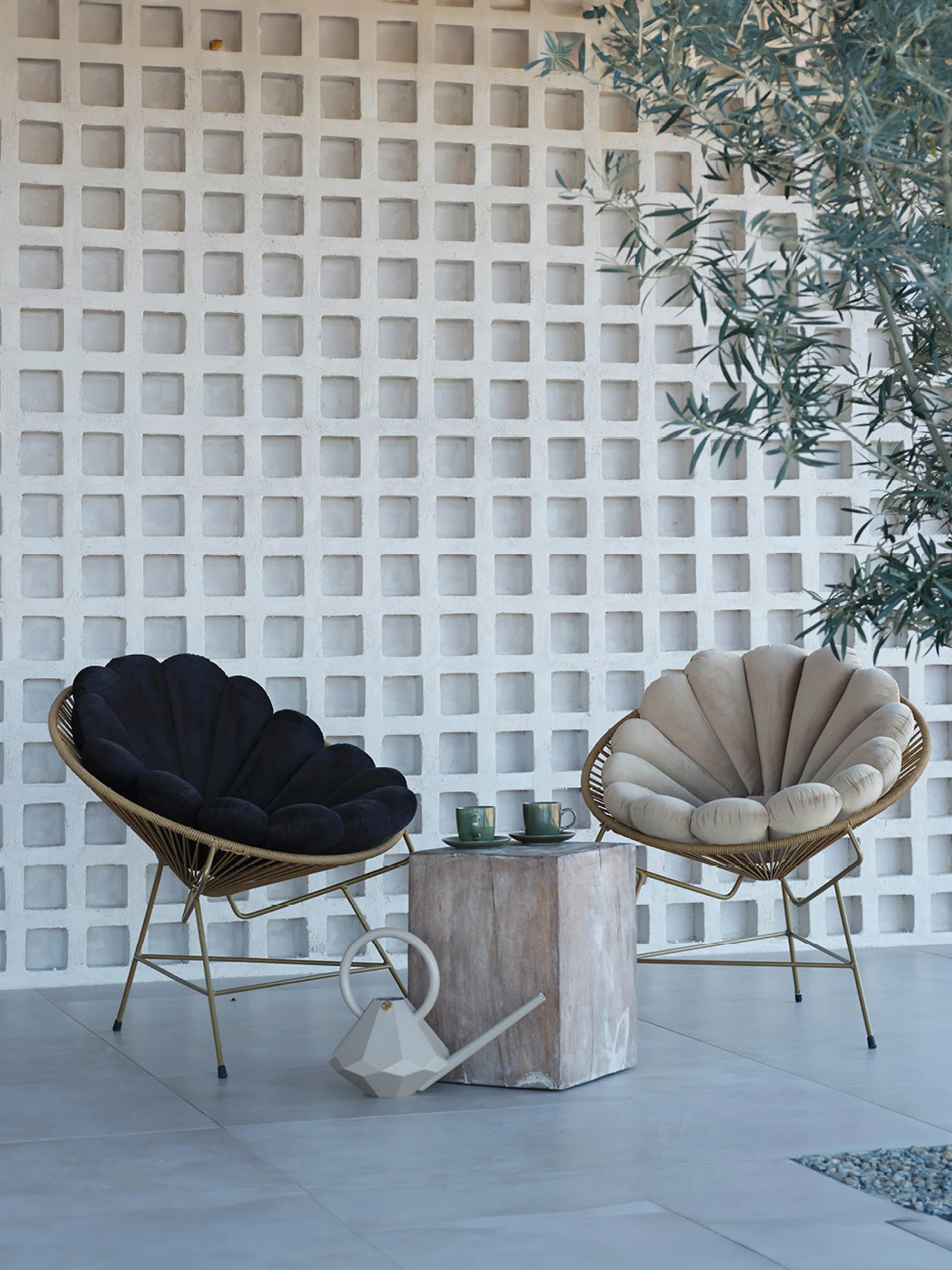 Tuinzetel kussen Shell