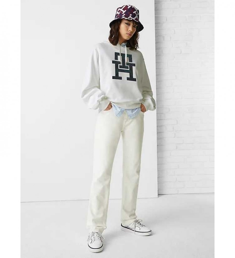 Moletom Tommy Hilfiger TH Monogram, Branco