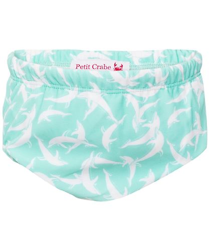 Petit Crabe Schwimmwindel - Leo - UV50+ - Minze m. Delfine