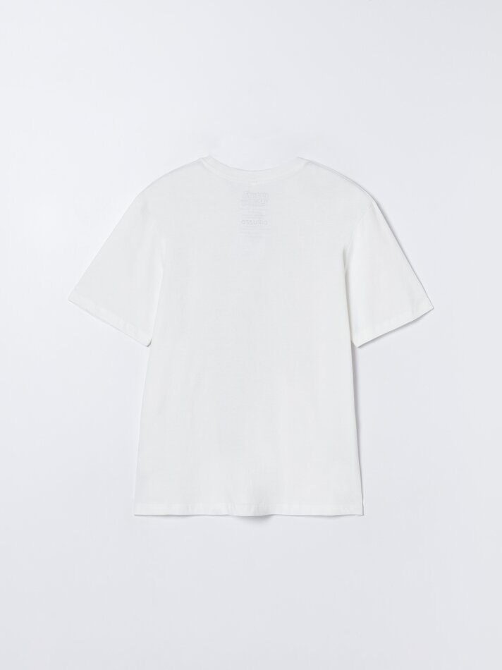 Camiseta Naruto Shippuden com estampa maxi - Branca