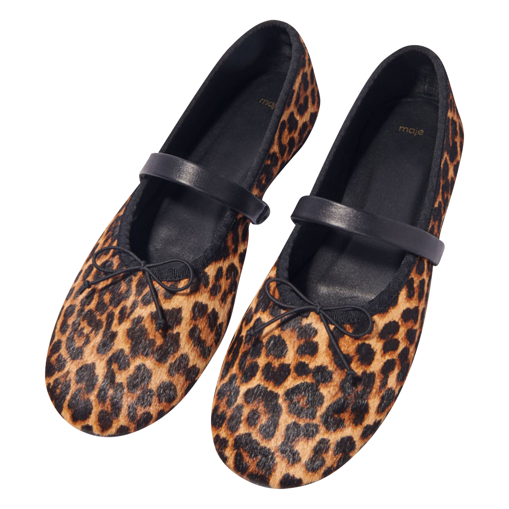Ballerines léopard en cuir | Multicolore