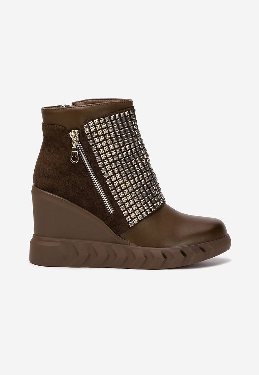 Bottines compensées brunes Ismelora